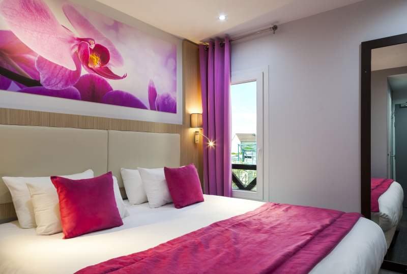 Chambre rose et violette Comfort Orléans Sud